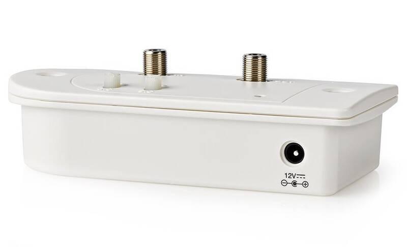 Zesilovač Nedis CATV, Max. zesílení 28 dB, 86–1 006 MHz, 1 Výstup, Zpětný Kanál, Konektor F