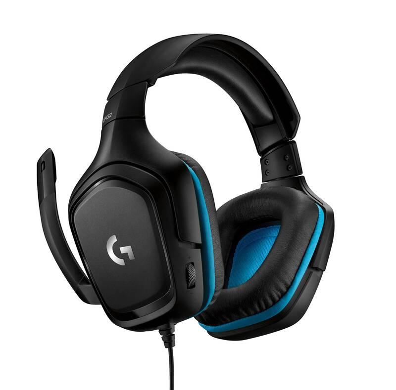 Headset Logitech G432 7.1 Surround Sound černý, Headset, Logitech, G432, 7.1, Surround, Sound, černý