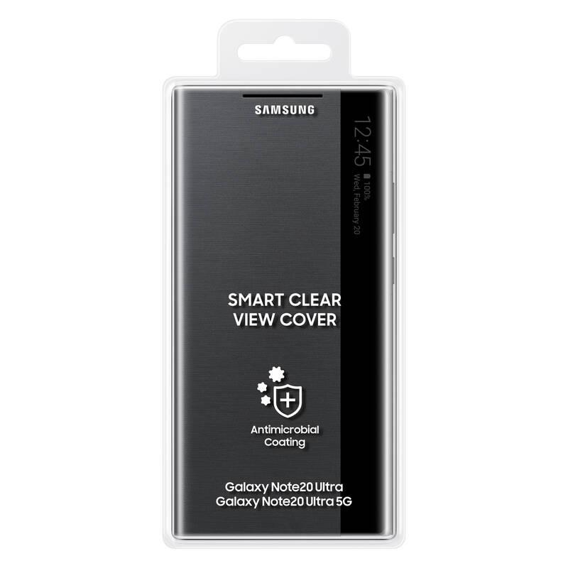 Pouzdro na mobil flipové Samsung Clear View na Galaxy Note20 Ultra černé