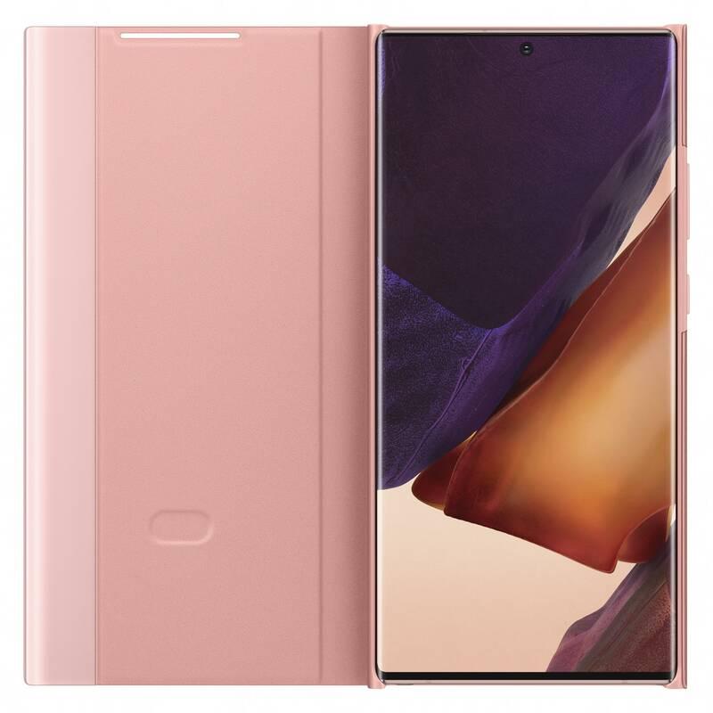 Pouzdro na mobil flipové Samsung Clear View na Galaxy Note20 Ultra hnědé růžové, Pouzdro, na, mobil, flipové, Samsung, Clear, View, na, Galaxy, Note20, Ultra, hnědé, růžové
