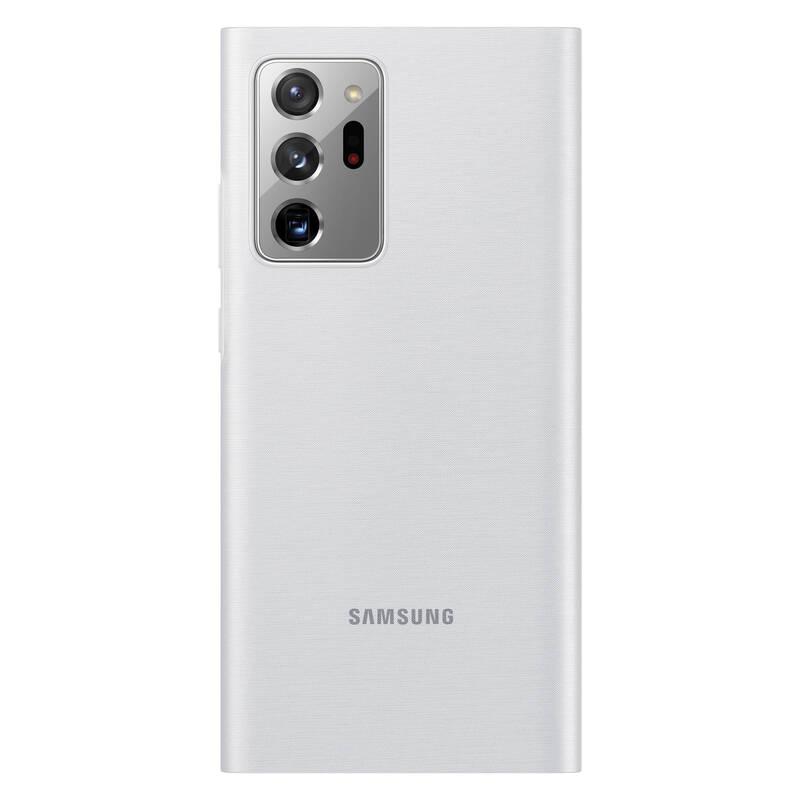 Pouzdro na mobil flipové Samsung Clear View na Galaxy Note20 Ultra stříbrné bílé, Pouzdro, na, mobil, flipové, Samsung, Clear, View, na, Galaxy, Note20, Ultra, stříbrné, bílé