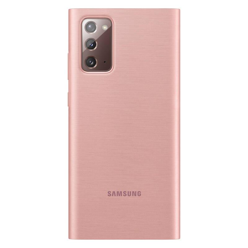 Pouzdro na mobil flipové Samsung LED View na Galaxy Note20 hnědé růžové, Pouzdro, na, mobil, flipové, Samsung, LED, View, na, Galaxy, Note20, hnědé, růžové
