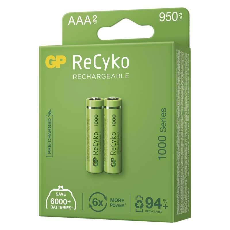 Baterie nabíjecí GP ReCyko, HR03, AAA, 950mAh, NiMH, krabička 2ks, Baterie, nabíjecí, GP, ReCyko, HR03, AAA, 950mAh, NiMH, krabička, 2ks