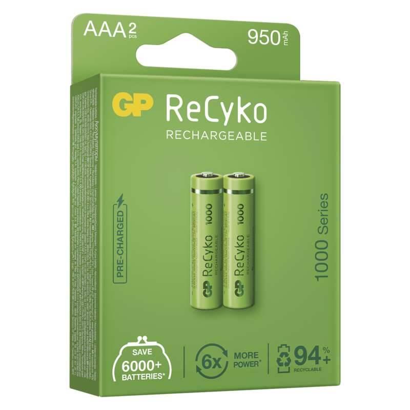 Baterie nabíjecí GP ReCyko, HR03, AAA, 950mAh, NiMH, krabička 2ks, Baterie, nabíjecí, GP, ReCyko, HR03, AAA, 950mAh, NiMH, krabička, 2ks