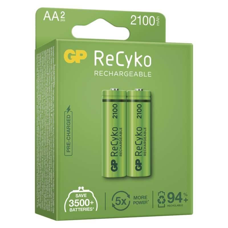 Baterie nabíjecí GP ReCyko, HR06, AA, 2100mAh, NiMH, krabička 2ks, Baterie, nabíjecí, GP, ReCyko, HR06, AA, 2100mAh, NiMH, krabička, 2ks