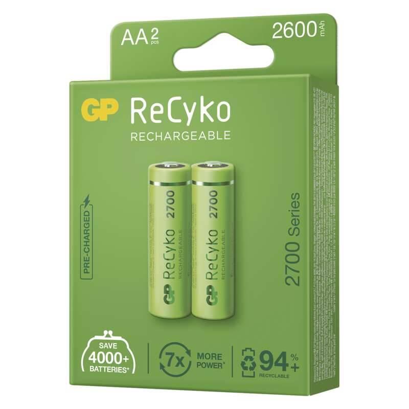 Baterie nabíjecí GP ReCyko, HR06, AA, 2600mAh, NiMH, krabička 2ks, Baterie, nabíjecí, GP, ReCyko, HR06, AA, 2600mAh, NiMH, krabička, 2ks