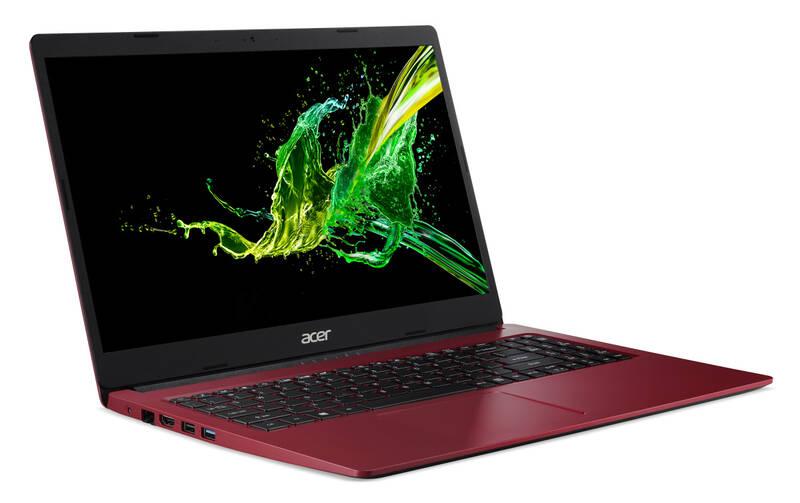 Notebook Acer Aspire 3 červený Microsoft 365 pro jednotlivce červený