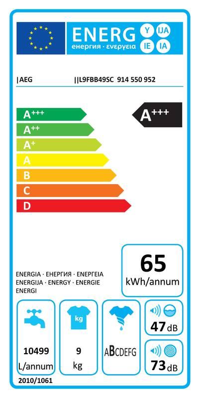 Pračka AEG SoftWater L9FBB49SC BlackEdition bílá