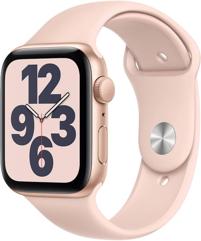 Chytré hodinky Apple Watch SE GPS 40mm pouzdro ze zlatého hliníku - pískově růžový sportovní náramek, Chytré, hodinky, Apple, Watch, SE, GPS, 40mm, pouzdro, ze, zlatého, hliníku, pískově, růžový, sportovní, náramek
