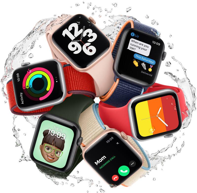 Chytré hodinky Apple Watch SE GPS 44mm pouzdro ze zlatého hliníku - pískově růžový sportovní náramek, Chytré, hodinky, Apple, Watch, SE, GPS, 44mm, pouzdro, ze, zlatého, hliníku, pískově, růžový, sportovní, náramek