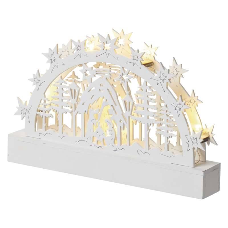 LED dekorace EMOS vánoční betlém, 23cm, 3× AA, teplá bílá, časovač
