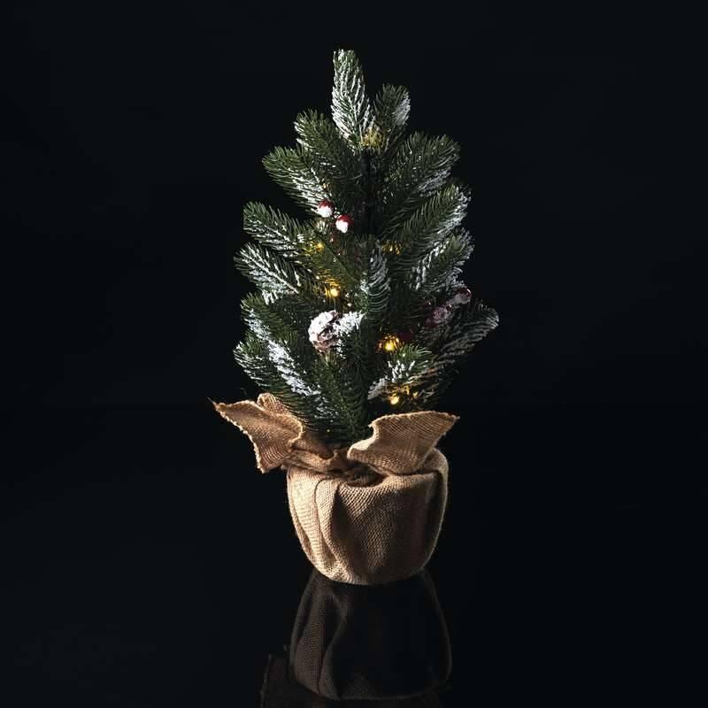 LED dekorace EMOS vánoční stromek, 52cm, 3× AA, vnitřní, teplá bílá, časovač