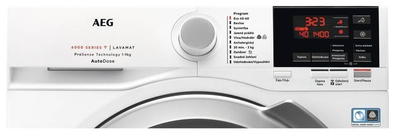 Pračka AEG ProSense™ L6FEG48SCA s funkcí AutoDose bílá, Pračka, AEG, ProSense™, L6FEG48SCA, s, funkcí, AutoDose, bílá