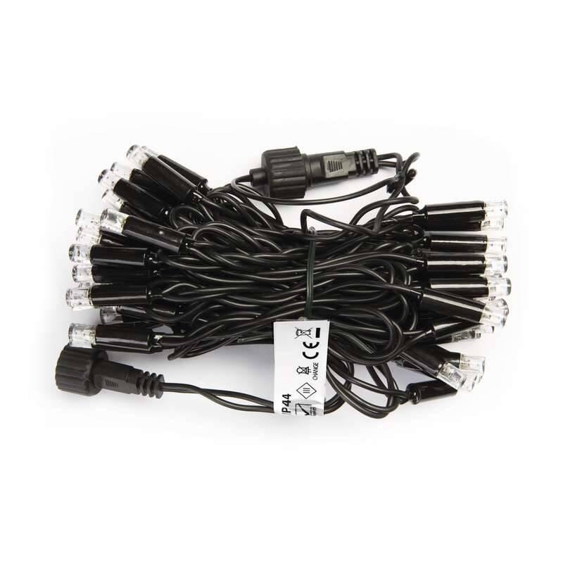 Spojovací řetěz EMOS 50 LED, Profi LED spojovací řetěz černý, 5m, teplá bílá