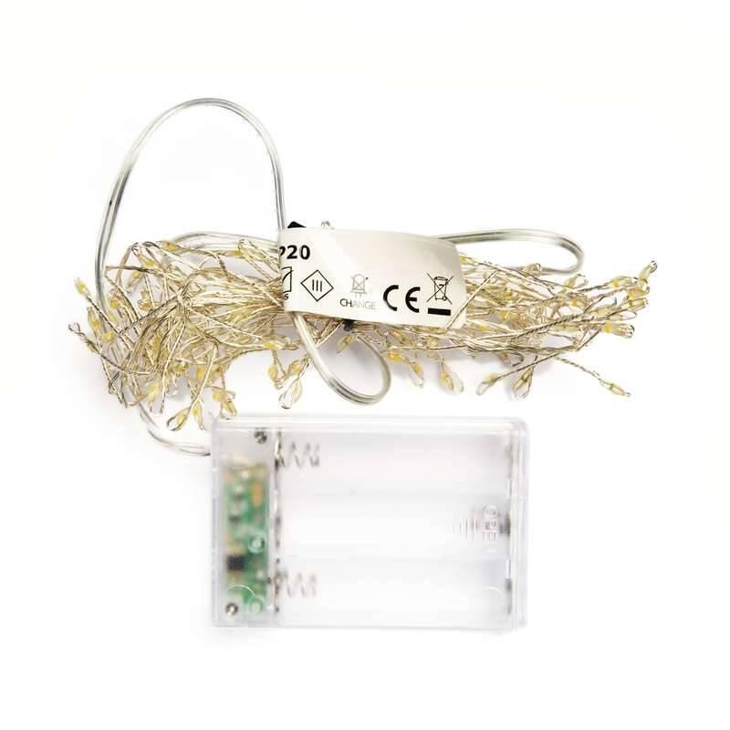 Vánoční osvětlení EMOS 100 LED, nano řetěz – ježek, 2,4m, teplá bílá, časovač