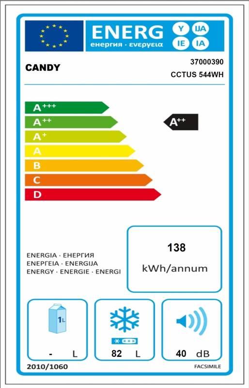 Mraznička Candy CCTUS 544WH bílá
