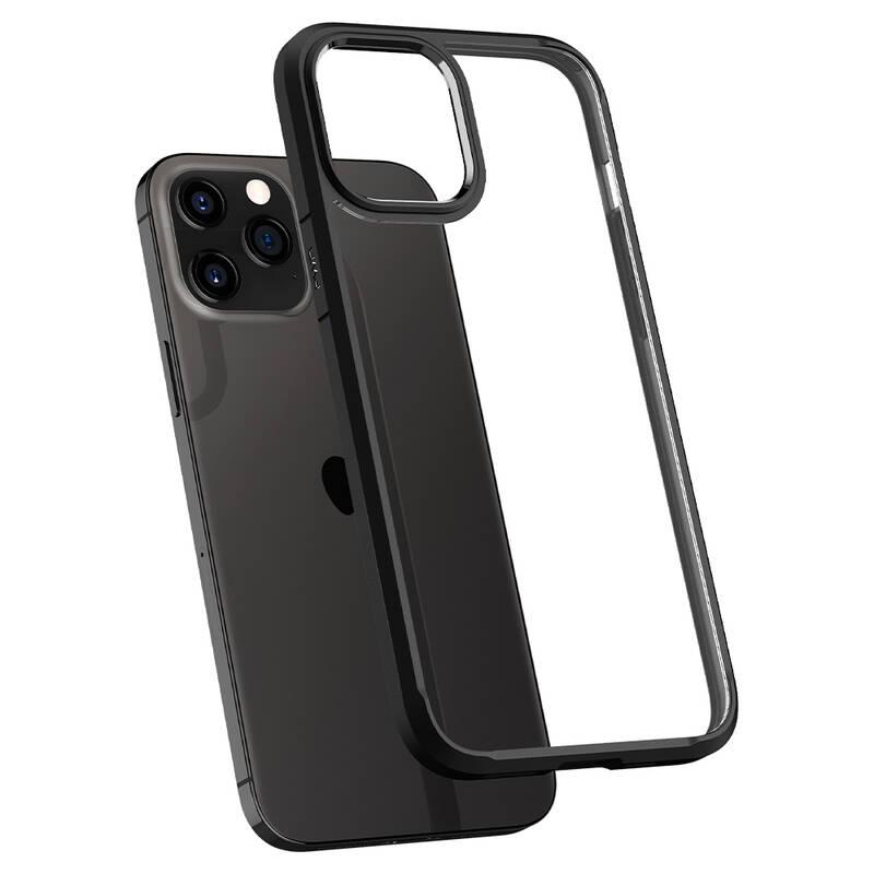 Kryt na mobil Spigen Ultra Hybrid na Apple iPhone 12 Pro Max černý průhledný