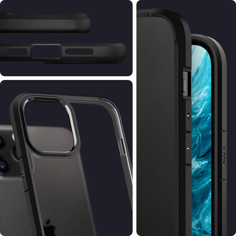 Kryt na mobil Spigen Ultra Hybrid na Apple iPhone 12 Pro Max černý průhledný