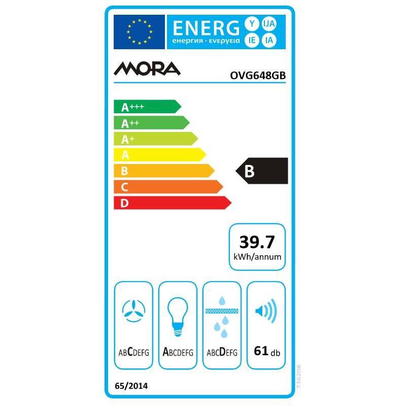 Odsavač par Mora OVG 648 GB černý sklo, Odsavač, par, Mora, OVG, 648, GB, černý, sklo