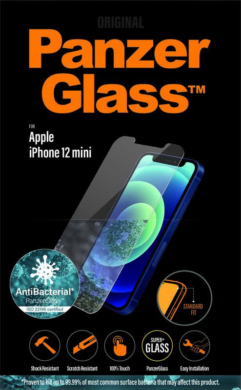 Tvrzené sklo PanzerGlass Standard Antibacterial na Apple iPhone 12 mini, Tvrzené, sklo, PanzerGlass, Standard, Antibacterial, na, Apple, iPhone, 12, mini
