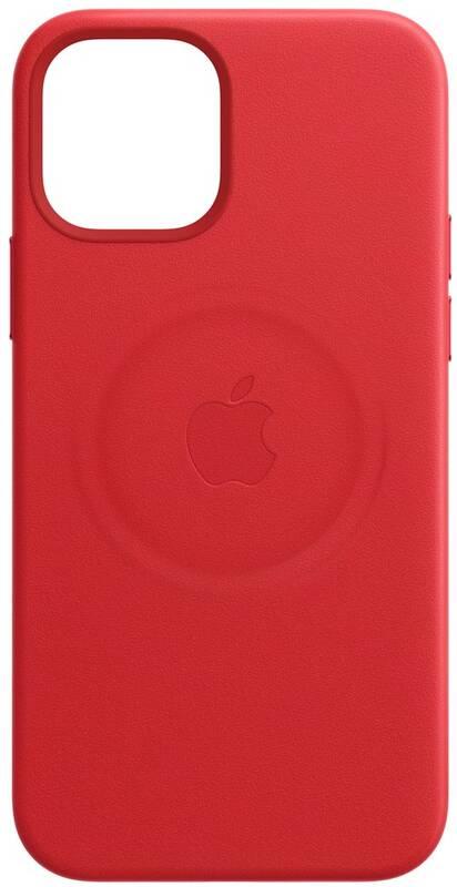 Kryt na mobil Apple Leather Case s MagSafe pro iPhone 12 a 12 Pro - RED