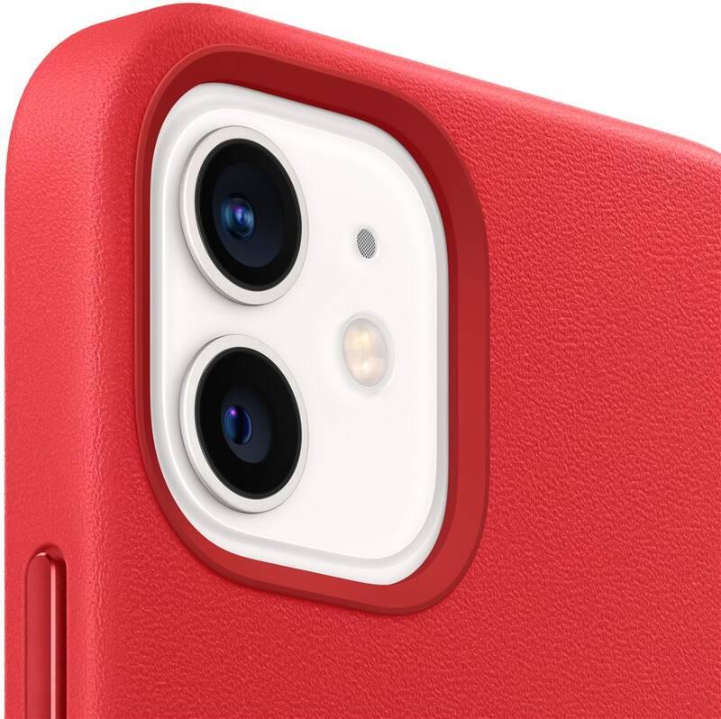 Kryt na mobil Apple Leather Case s MagSafe pro iPhone 12 a 12 Pro - RED