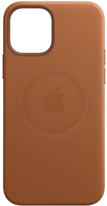 Kryt na mobil Apple Leather Case s MagSafe pro iPhone 12 a 12 Pro - sedlově hnědý