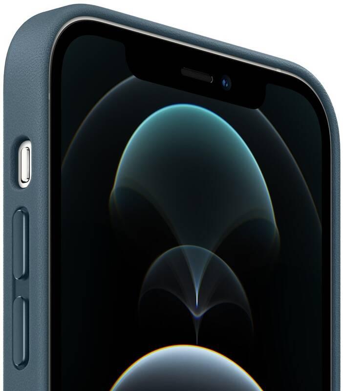Kryt na mobil Apple Leather Case s MagSafe pro iPhone 12 Pro Max - baltsky modrý
