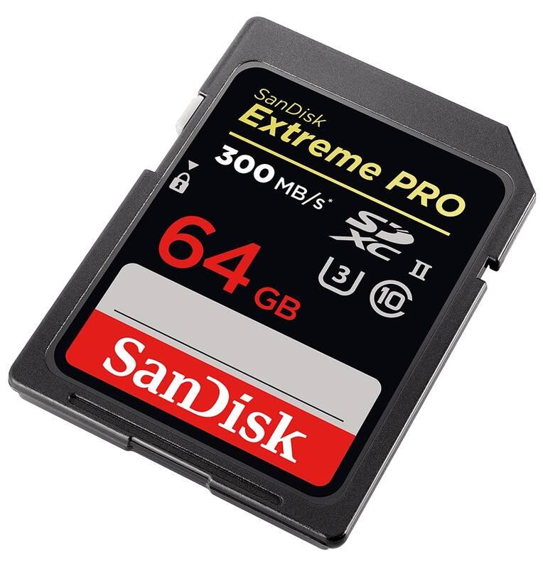 Paměťová karta Sandisk SDXC Extreme Pro 64GB UHS-II U3, Paměťová, karta, Sandisk, SDXC, Extreme, Pro, 64GB, UHS-II, U3