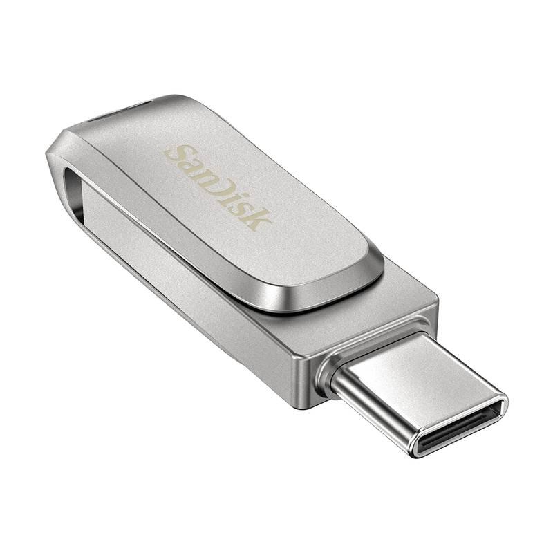 USB Flash Sandisk Ultra Dual Luxe 32GB USB USB-C stříbrný, USB, Flash, Sandisk, Ultra, Dual, Luxe, 32GB, USB, USB-C, stříbrný