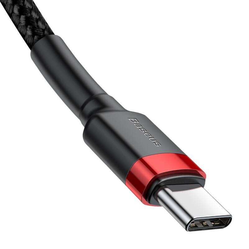 Kabel Baseus USB-C USB-C, PD 2.0 60W, 1m černý červený, Kabel, Baseus, USB-C, USB-C, PD, 2.0, 60W, 1m, černý, červený