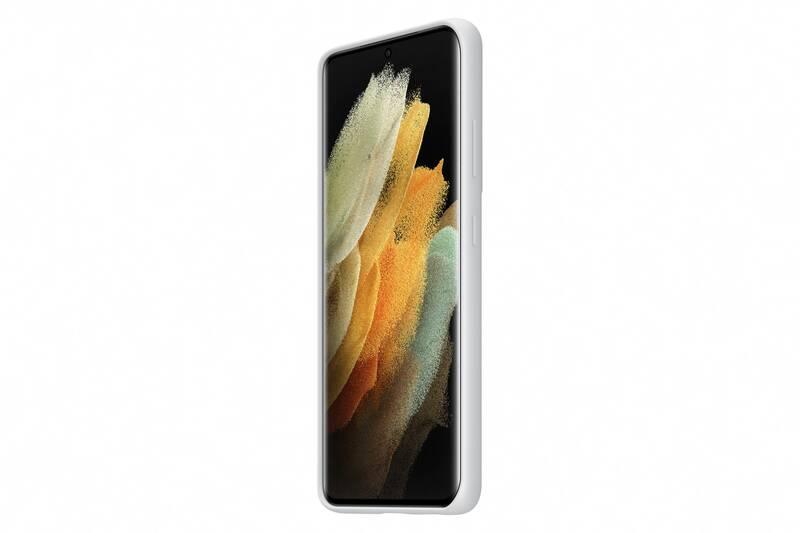 Kryt na mobil Samsung Silicone Cover na Galaxy S21 Ultra šedý