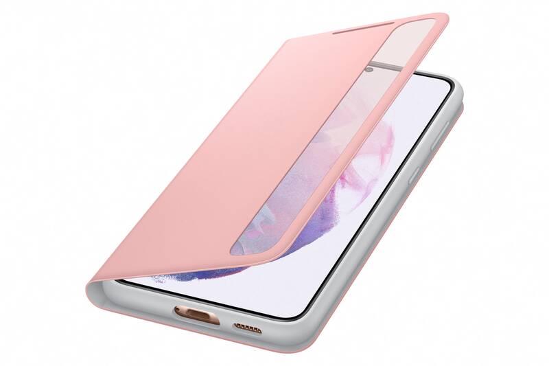 Pouzdro na mobil flipové Samsung Clear View na Galaxy S21 růžové, Pouzdro, na, mobil, flipové, Samsung, Clear, View, na, Galaxy, S21, růžové