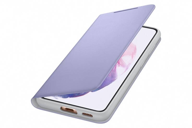 Pouzdro na mobil flipové Samsung LED View na Galaxy S21 fialové