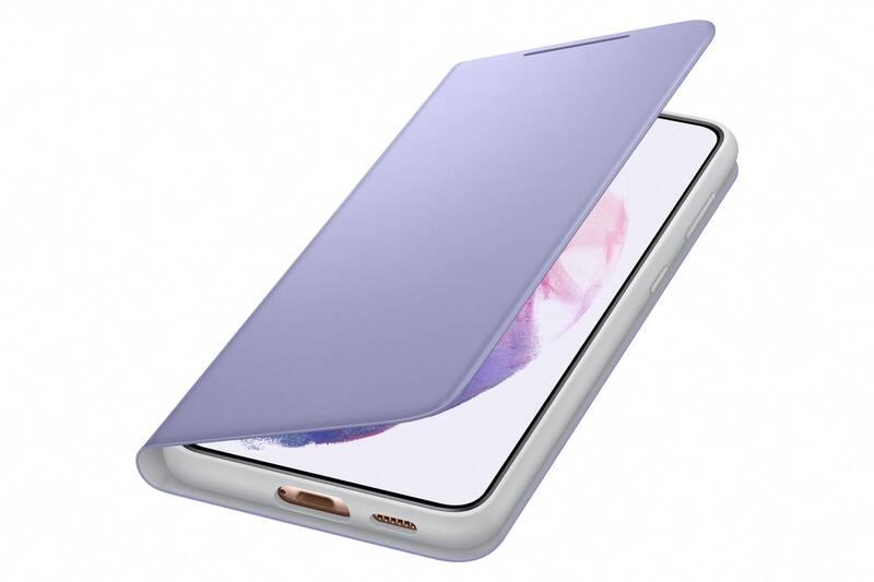 Pouzdro na mobil flipové Samsung LED View na Galaxy S21 fialové