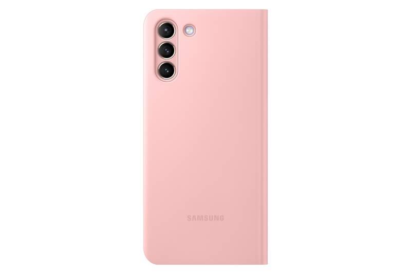 Pouzdro na mobil flipové Samsung LED View na Galaxy S21 růžové