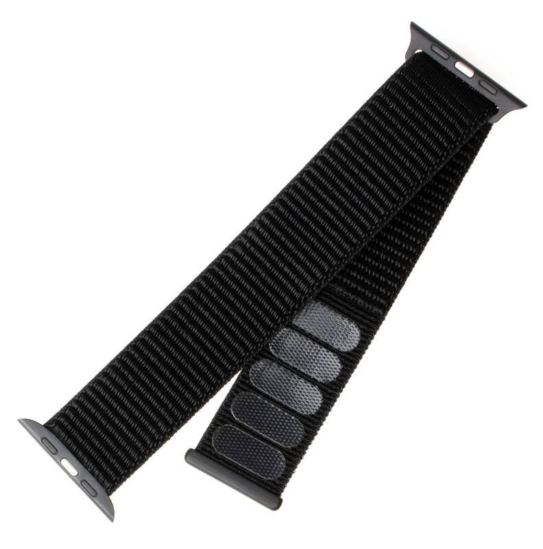 Řemínek FIXED Nylon Strap na Apple Watch 38 mm 40 mm černý