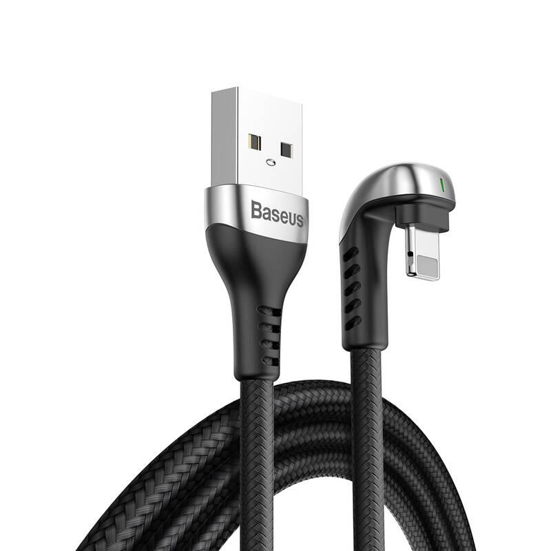 Kabel Baseus Green U-Shaped Mobile USB Lightning, 2m černý