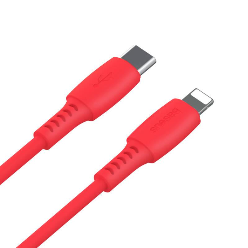 Kabel Baseus USB-C Lightning, 18W, 1,2m červený, Kabel, Baseus, USB-C, Lightning, 18W, 1,2m, červený