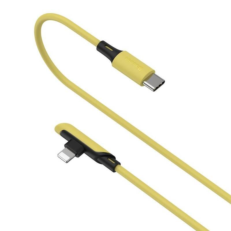 Kabel Baseus USB-C Lightning, PD 18W, 1,2m žlutý, Kabel, Baseus, USB-C, Lightning, PD, 18W, 1,2m, žlutý