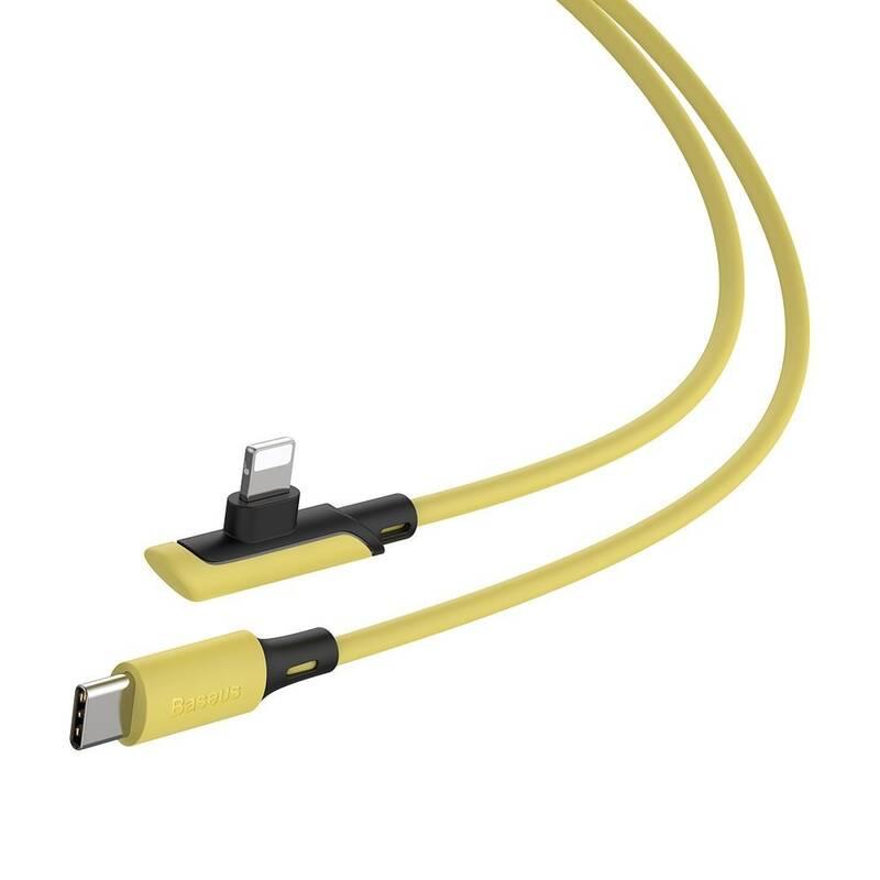 Kabel Baseus USB-C Lightning, PD 18W, 1,2m žlutý, Kabel, Baseus, USB-C, Lightning, PD, 18W, 1,2m, žlutý