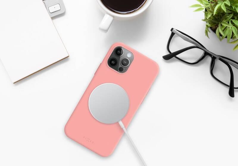 Kryt na mobil FIXED MagFlow s podporou MagSafe na Apple iPhone 12 mini růžový
