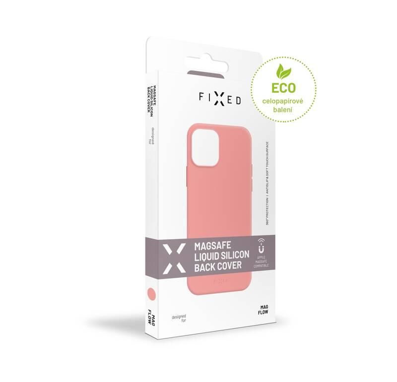 Kryt na mobil FIXED MagFlow s podporou MagSafe na Apple iPhone 12 mini růžový