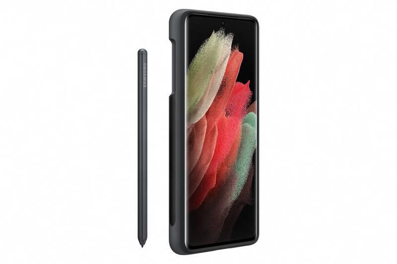 Kryt na mobil Samsung Silicone Cover s perem S Pen na Galaxy S21 Ultra 5G černý