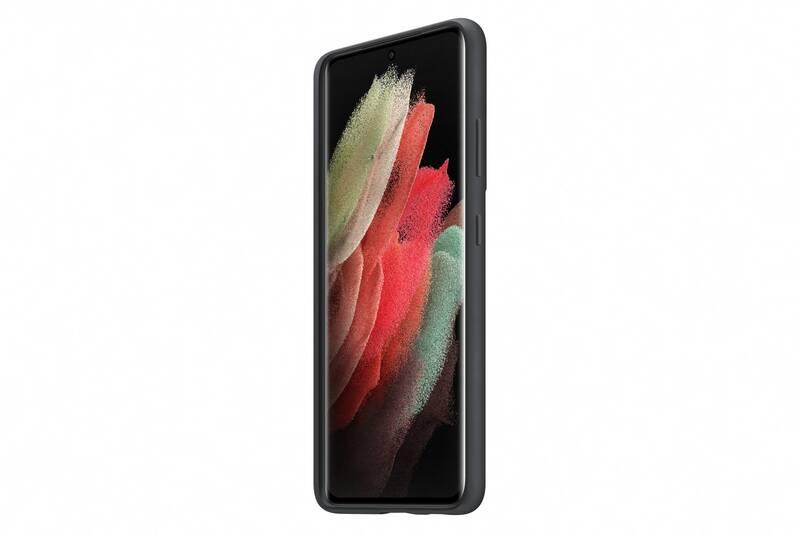 Kryt na mobil Samsung Silicone Cover s perem S Pen na Galaxy S21 Ultra 5G černý