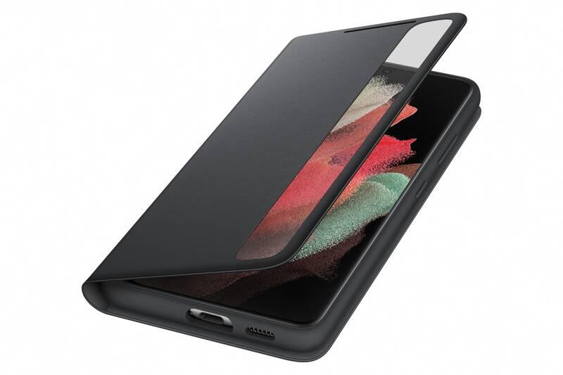 Pouzdro na mobil flipové Samsung Clear View s perem S Pen na Galaxy S21 Ultra 5G černé