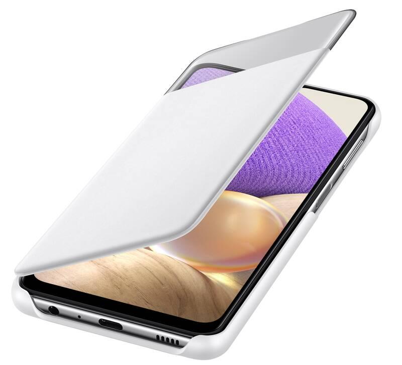 Pouzdro na mobil flipové Samsung S View Wallet Cover na Galaxy A32 5G bílé