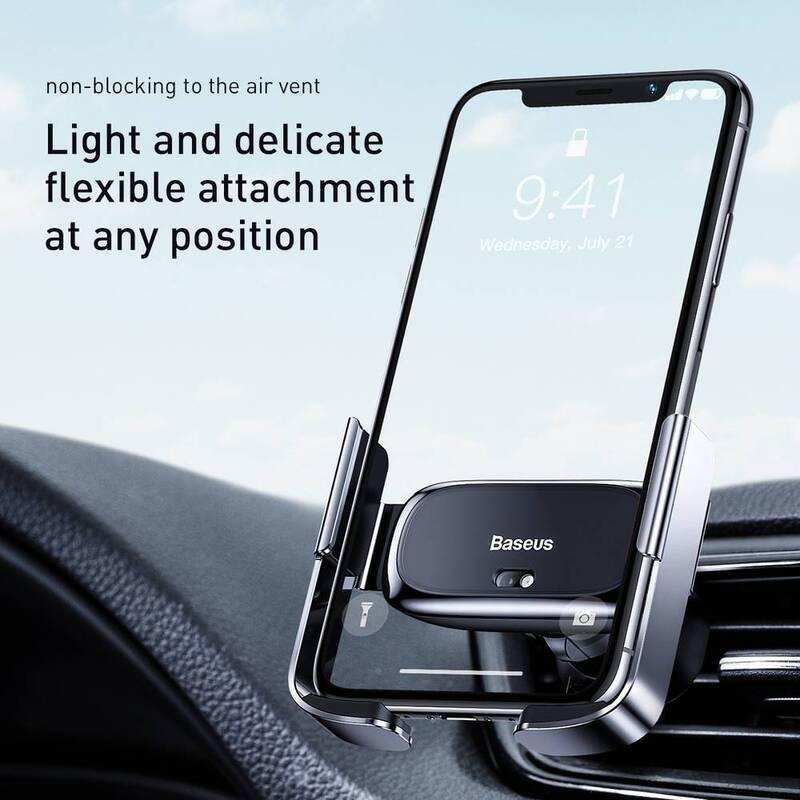 Držák na mobil Baseus Mini Electric Phone holder stříbrný