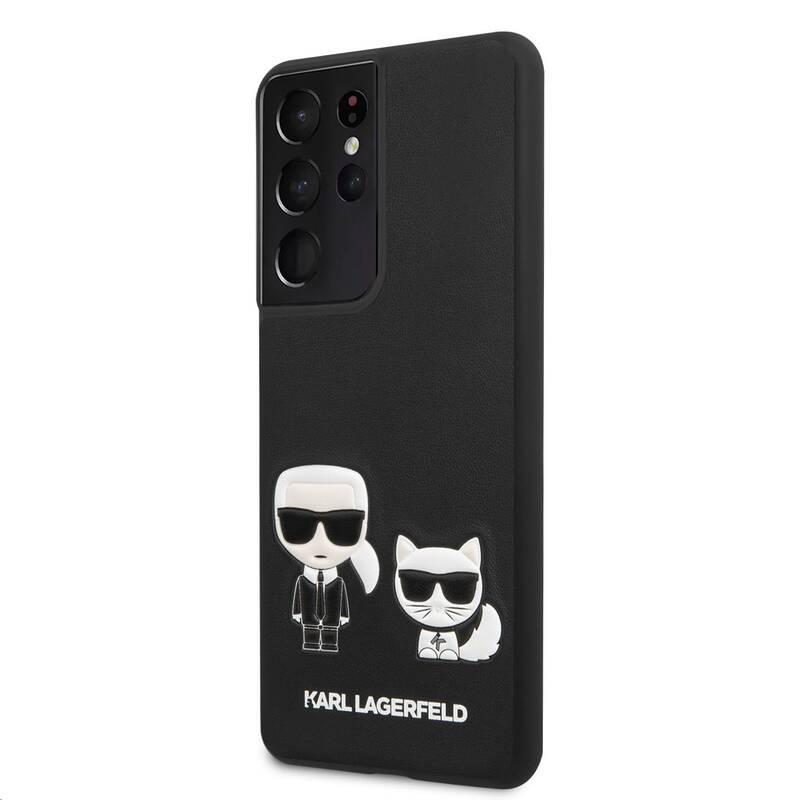 Kryt na mobil Karl Lagerfeld Karl &Choupette na Samsung Galaxy S21 Ultra 5G černý