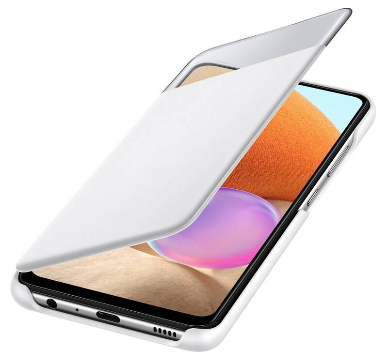 Pouzdro na mobil flipové Samsung S View Wallet Cover na Galaxy A32 LTE bílé